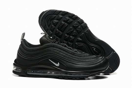 Cheap Nike Air Max 97 Black White Swoosh Men's Running Shoes-34